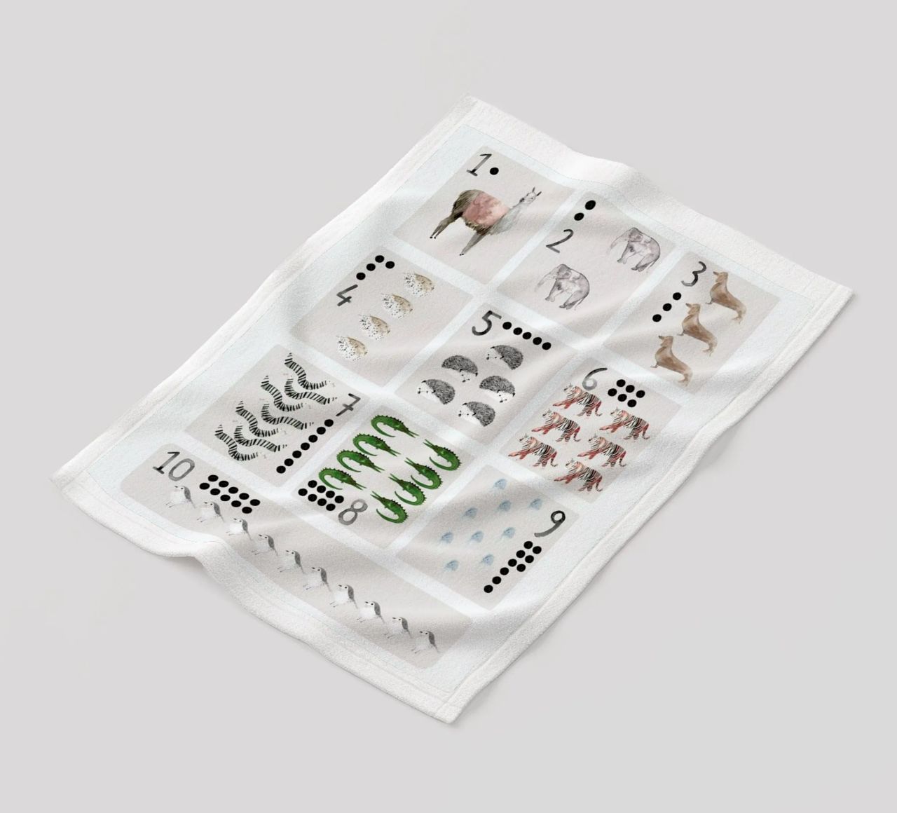 Numbers Print fleece blanket by Isabelle Vandeplassche