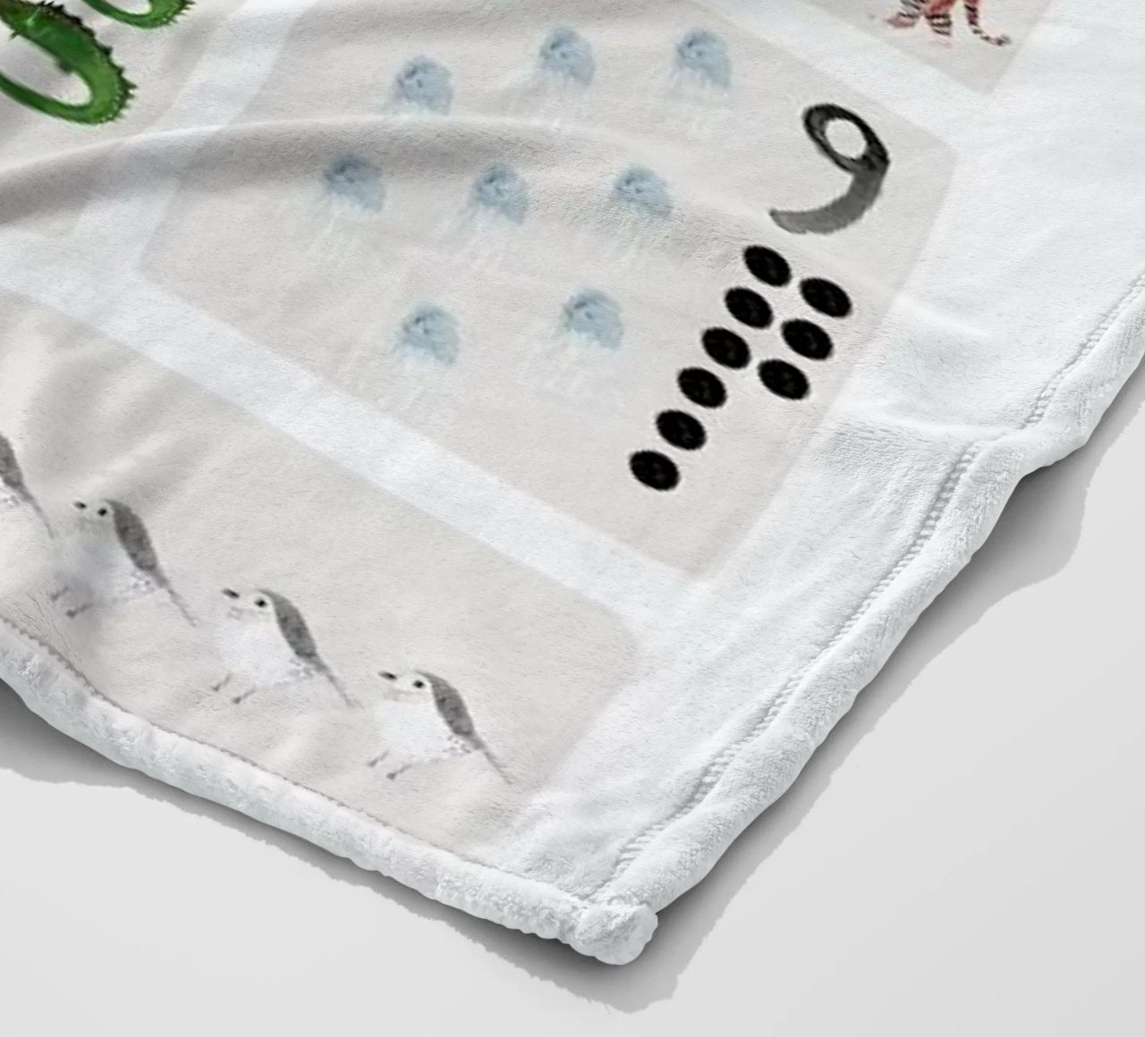 Numbers Print fleece blanket by Isabelle Vandeplassche