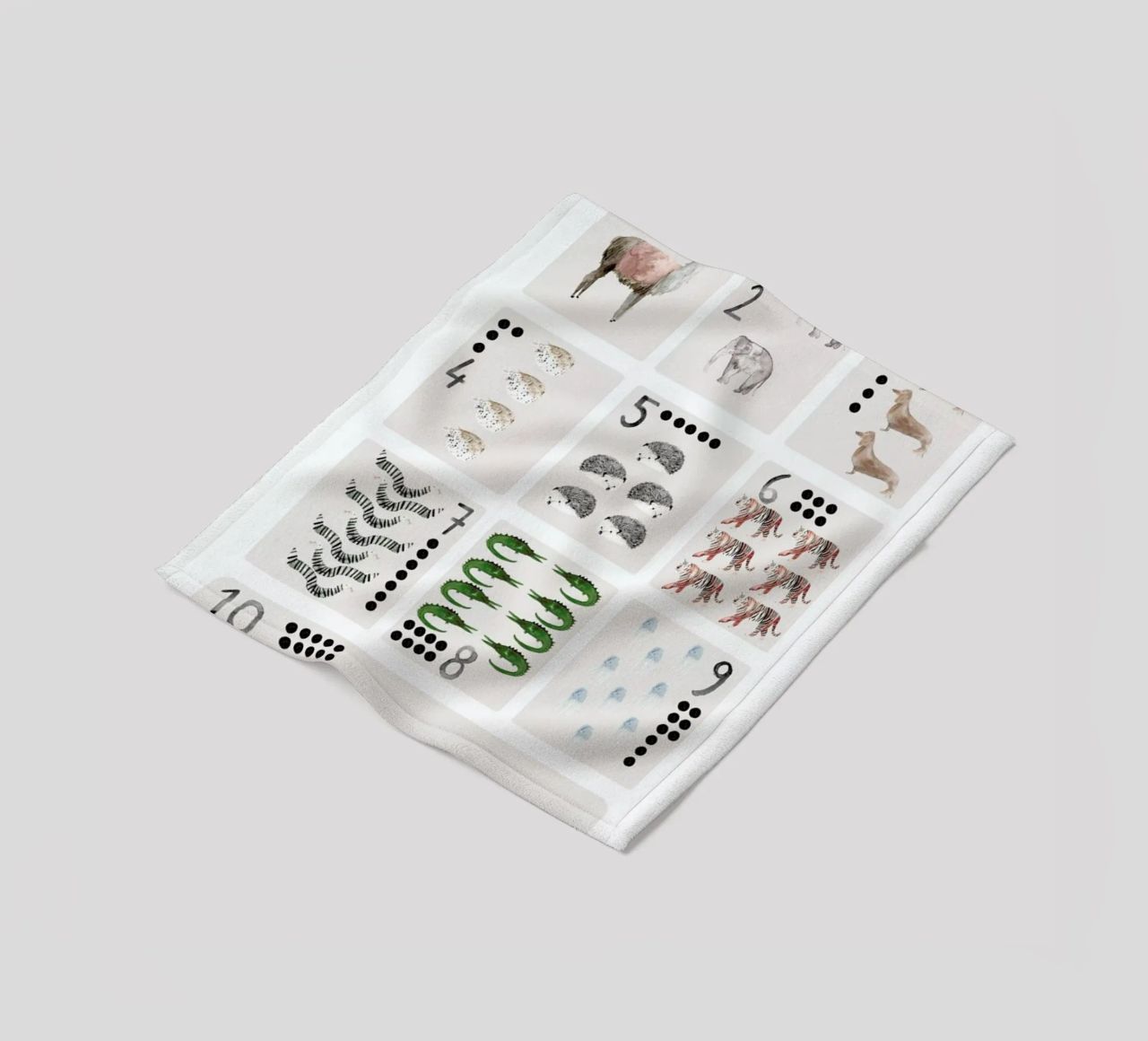 Numbers Print fleece blanket by Isabelle Vandeplassche