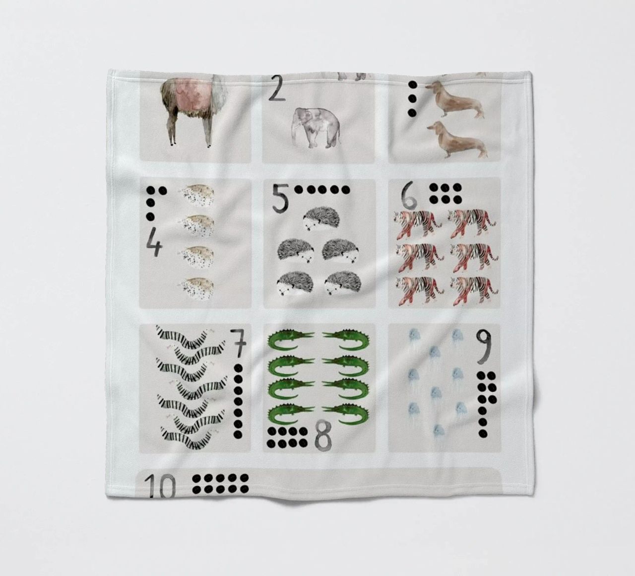 Numbers Print fleece blanket by Isabelle Vandeplassche