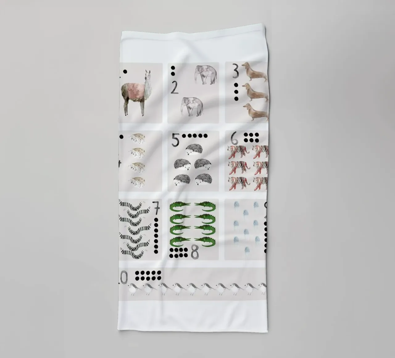 Numbers Print asciugamano da bagno da Isabelle Vandeplassche