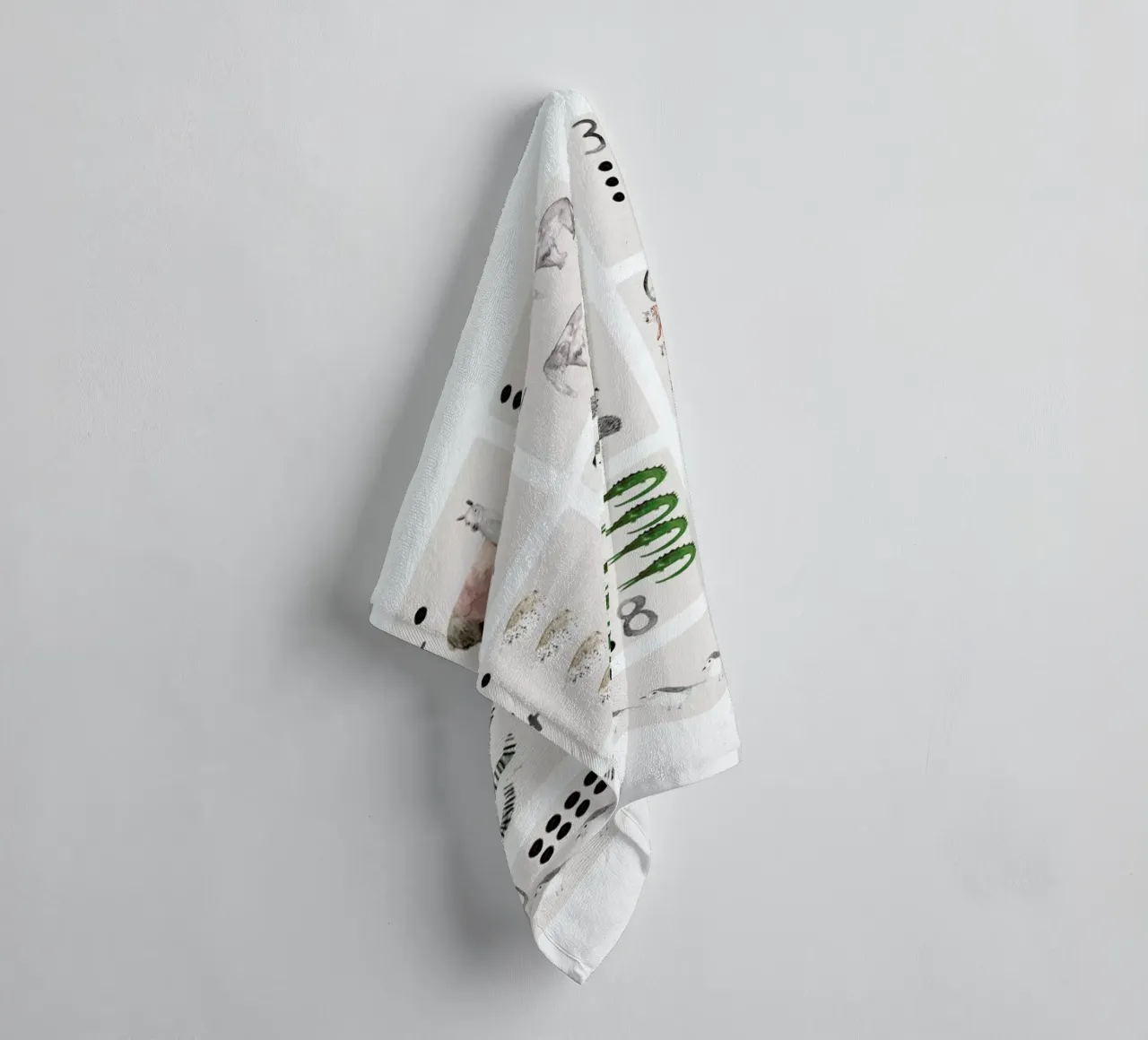 Numbers Print asciugamano da bagno da Isabelle Vandeplassche