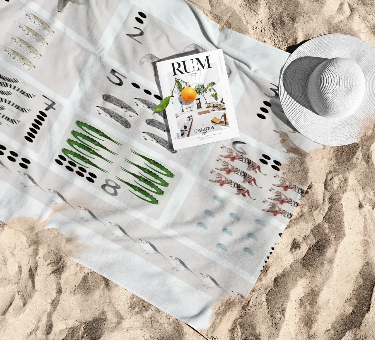 Numbers Print telo mare da Isabelle Vandeplassche