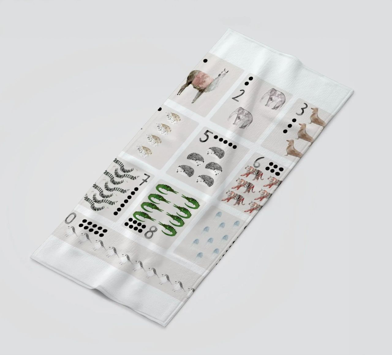 Numbers Print beach towel by Isabelle Vandeplassche