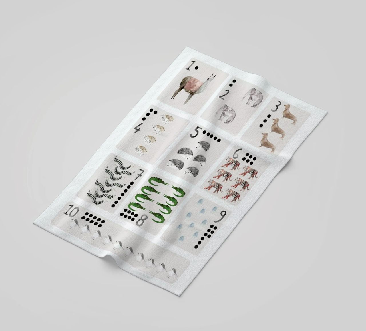 Numbers Print beach towel by Isabelle Vandeplassche