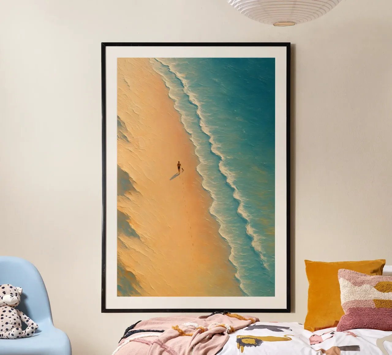 Strolling Pair with Canine Companion poster da Tide & Texture