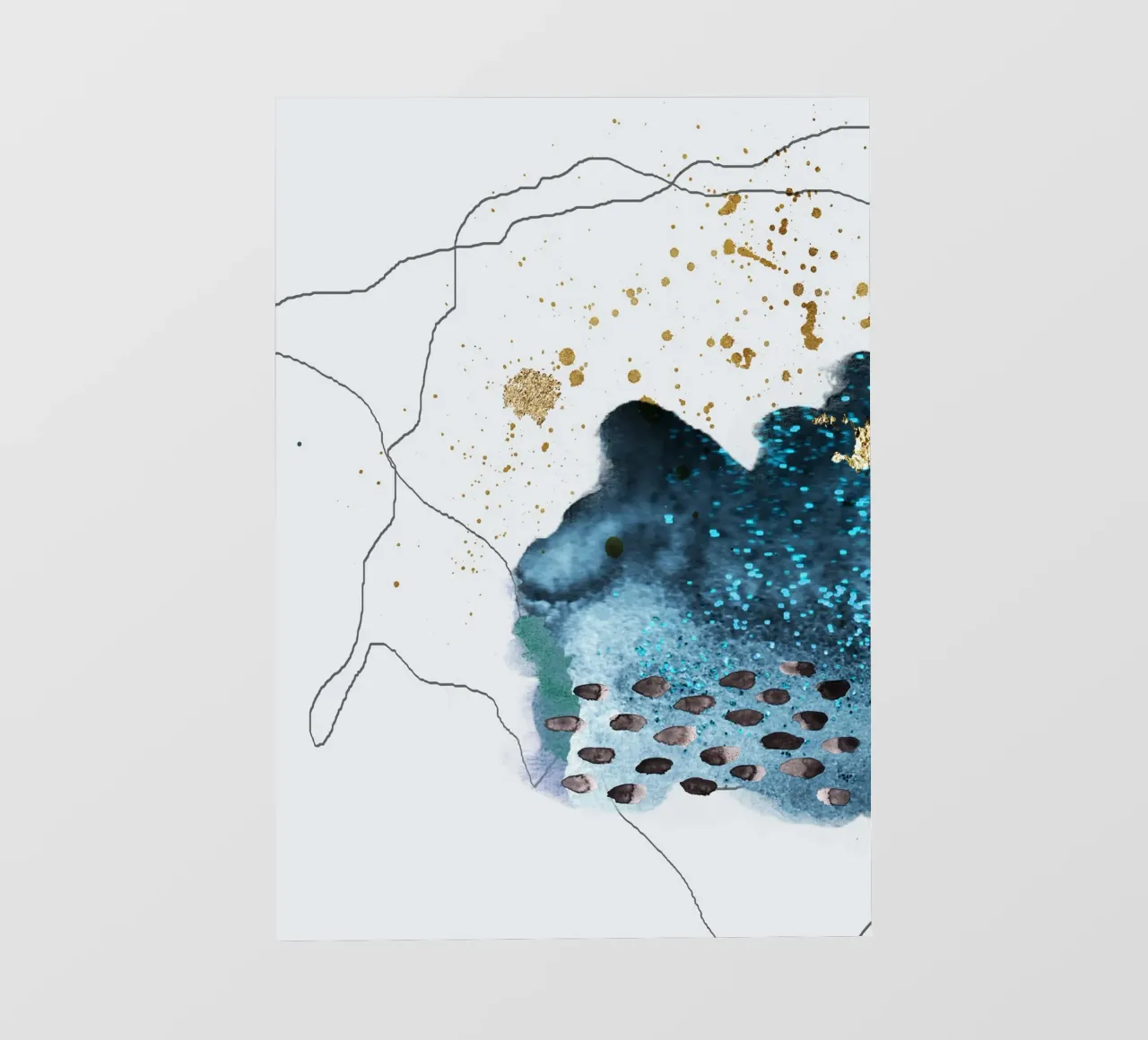 abstract art blue feeling telo in pvc da vintageshop