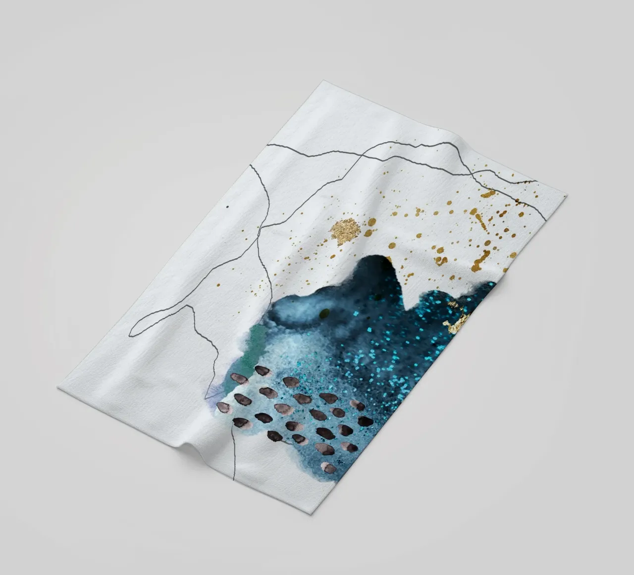 abstract art blue feeling telo mare da vintageshop