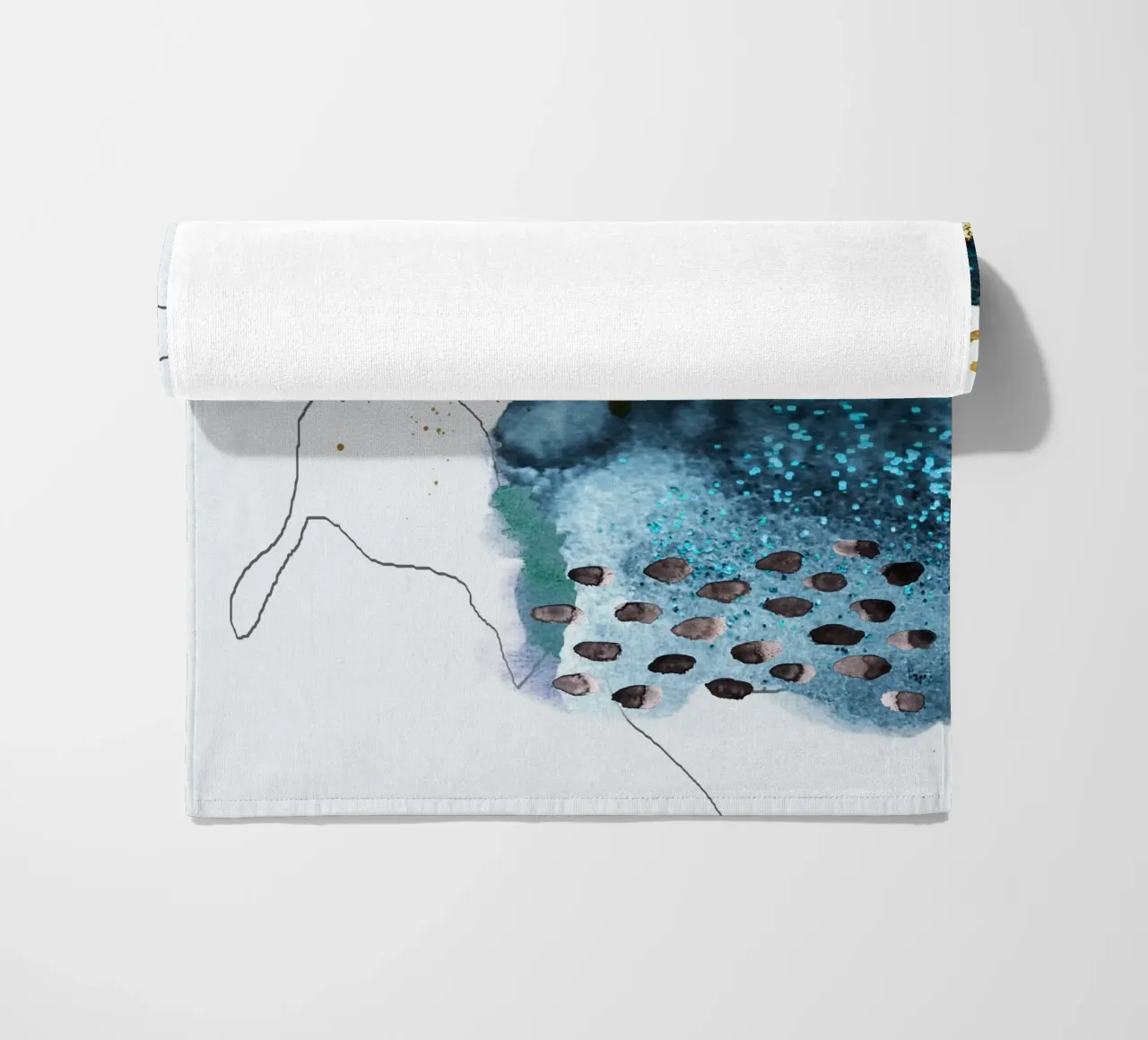 abstract art blue feeling telo mare da vintageshop