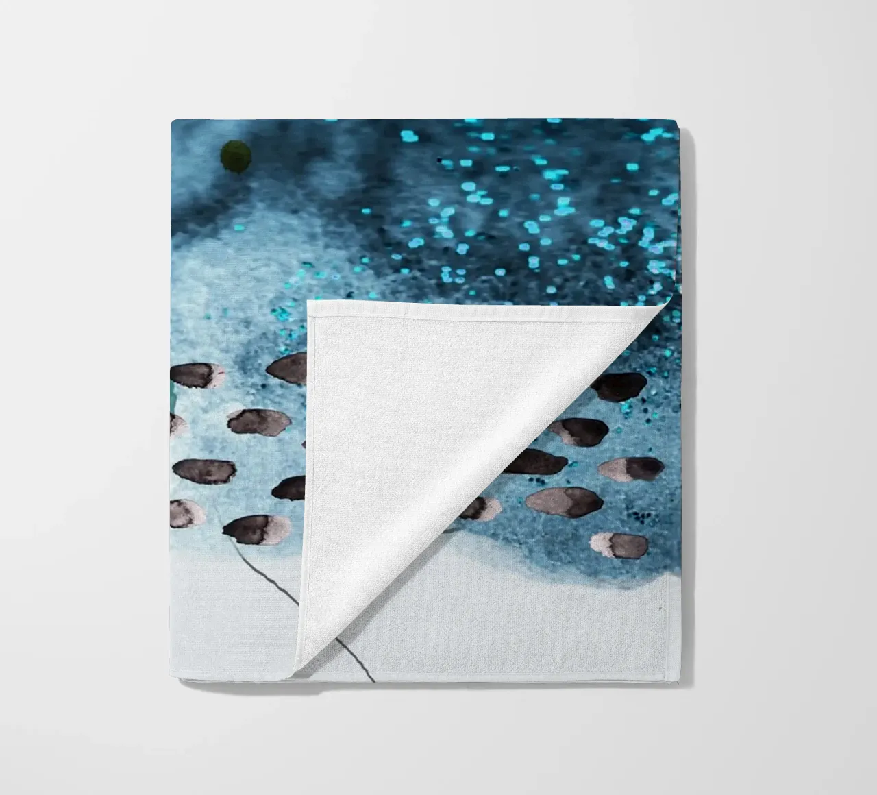 abstract art blue feeling telo mare da vintageshop