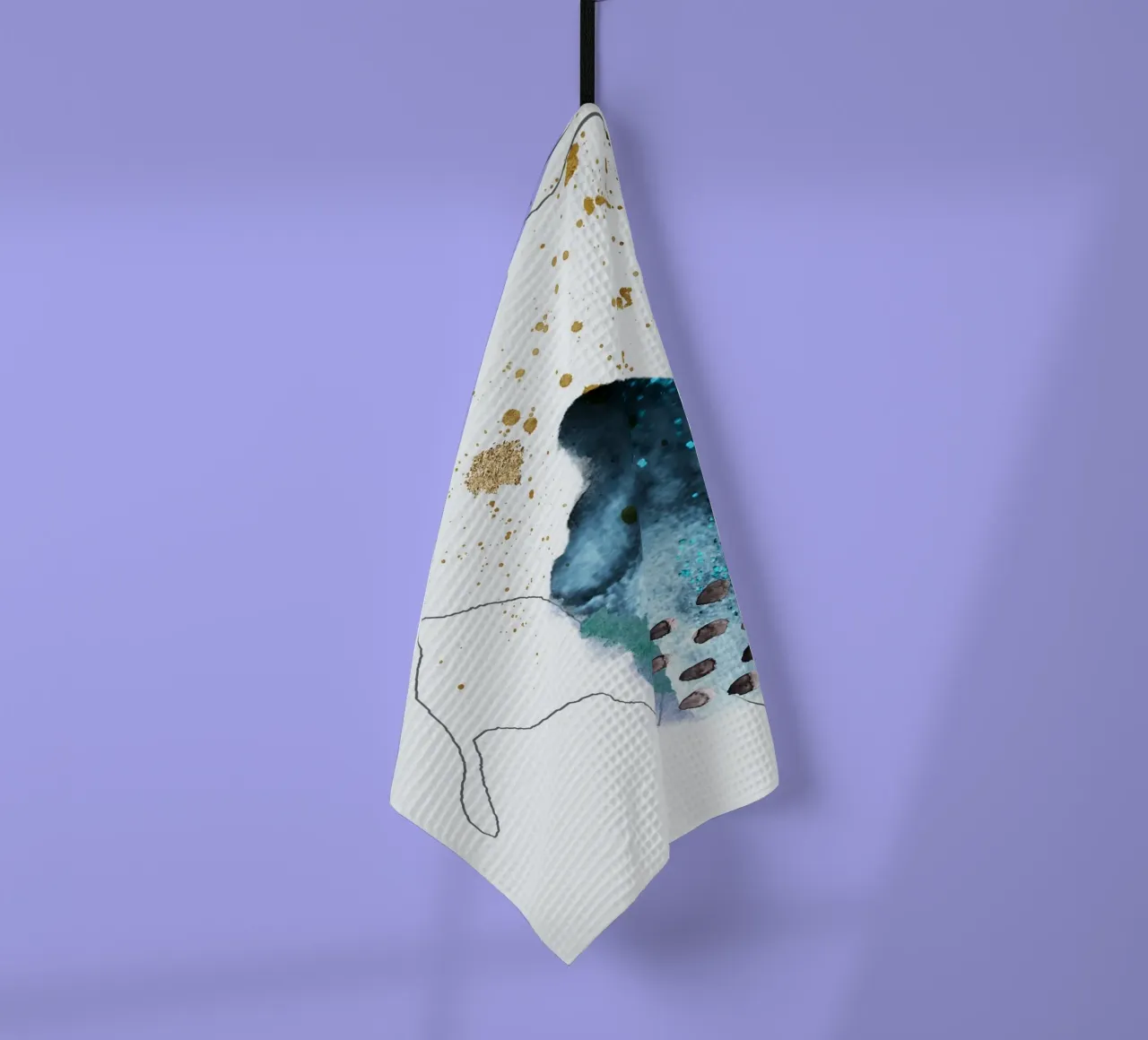 abstract art blue feeling torchon de vintageshop