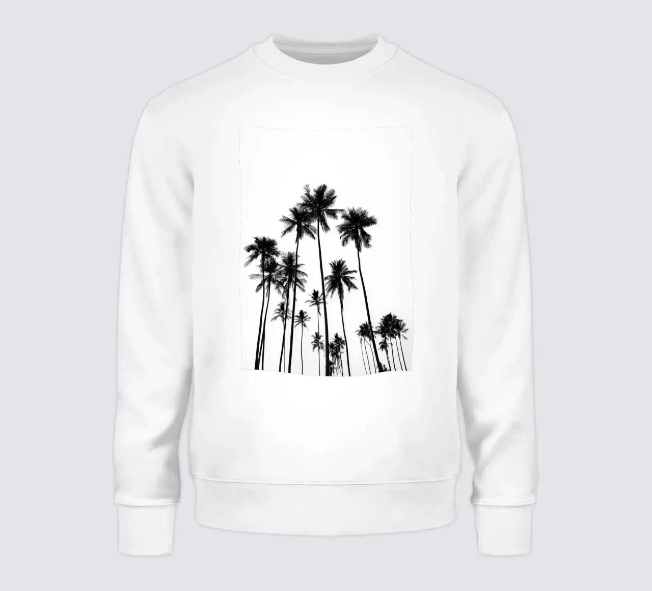 Minimal Palm Trees - Monochrome Coastal Wall Art Poster felpa da Vela Luna