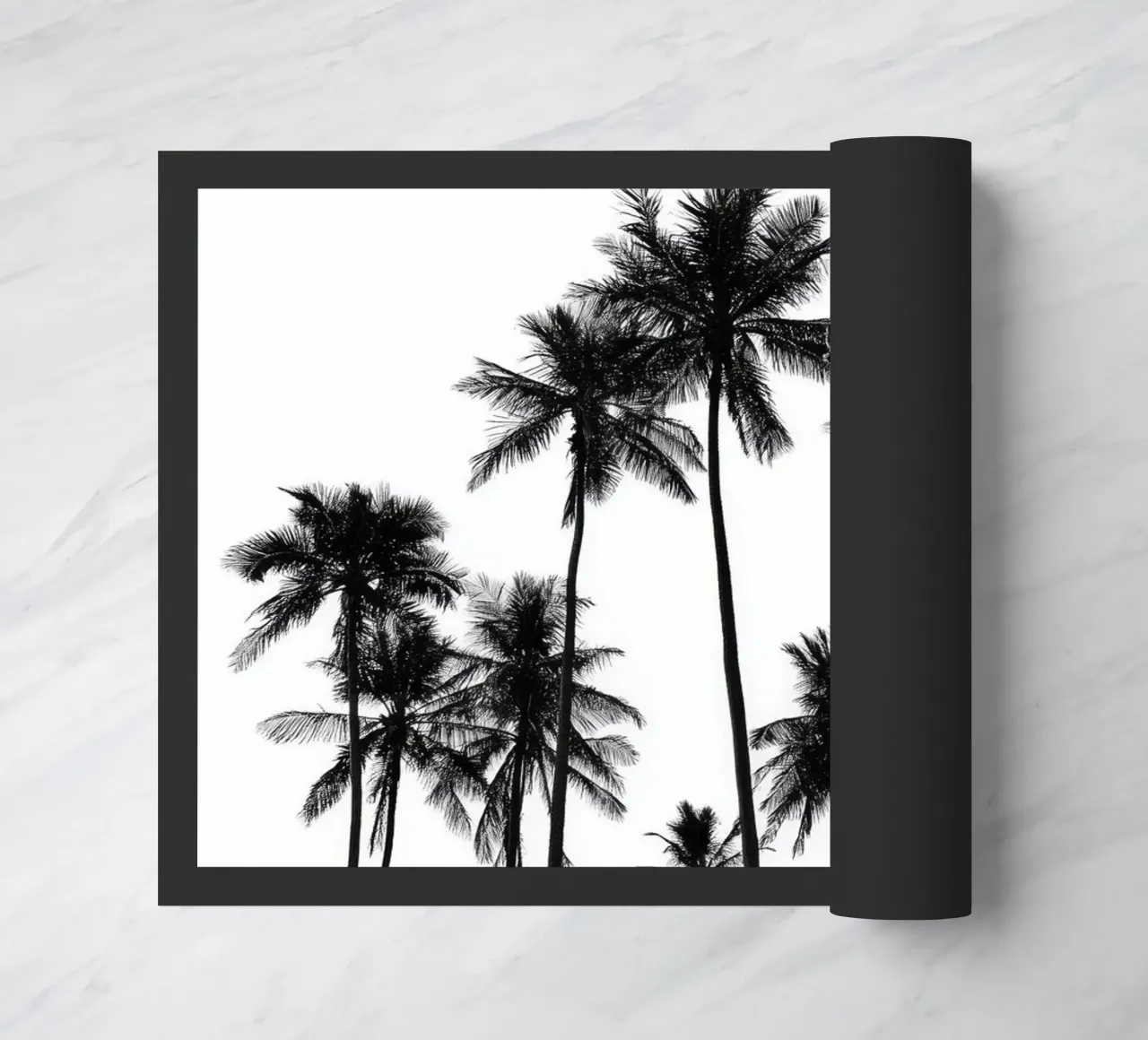 Minimal Palm Trees - Monochrome Coastal Wall Art Poster zerbino da Vela Luna