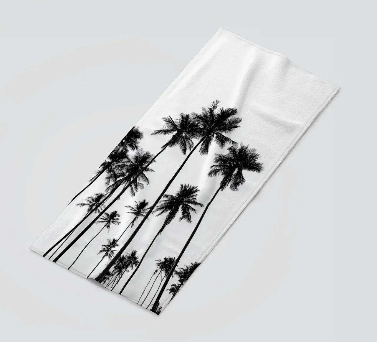 Minimal Palm Trees - Monochrome Coastal Wall Art Poster telo mare da Vela Luna