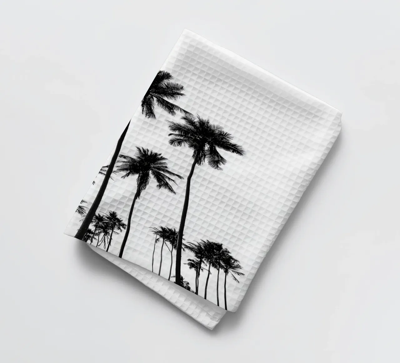 Minimal Palm Trees - Monochrome Coastal Wall Art Poster canovaccio da cucina da Vela Luna