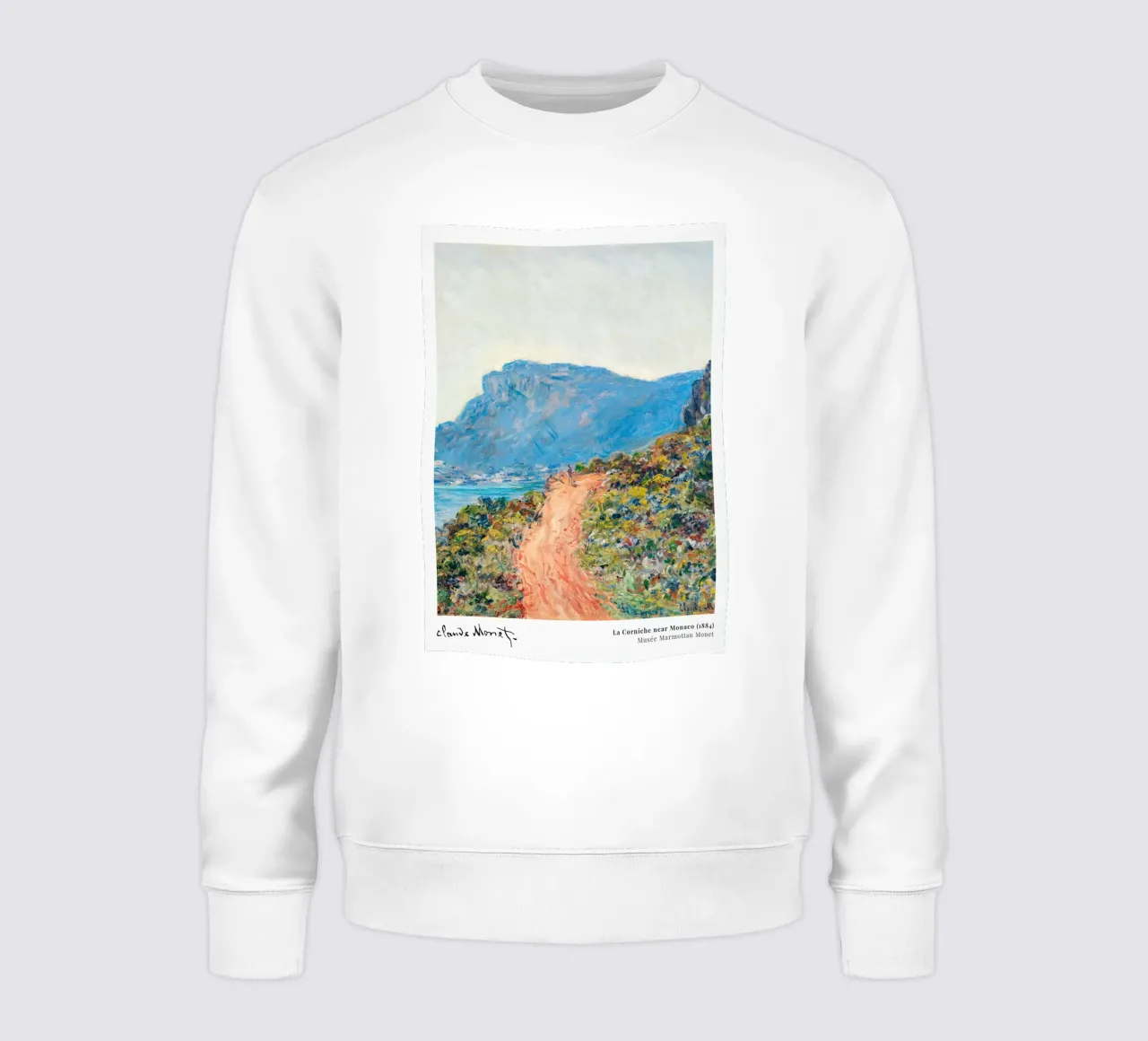 Monet La Corniche near Monaco 1884 felpa da Jam Poster