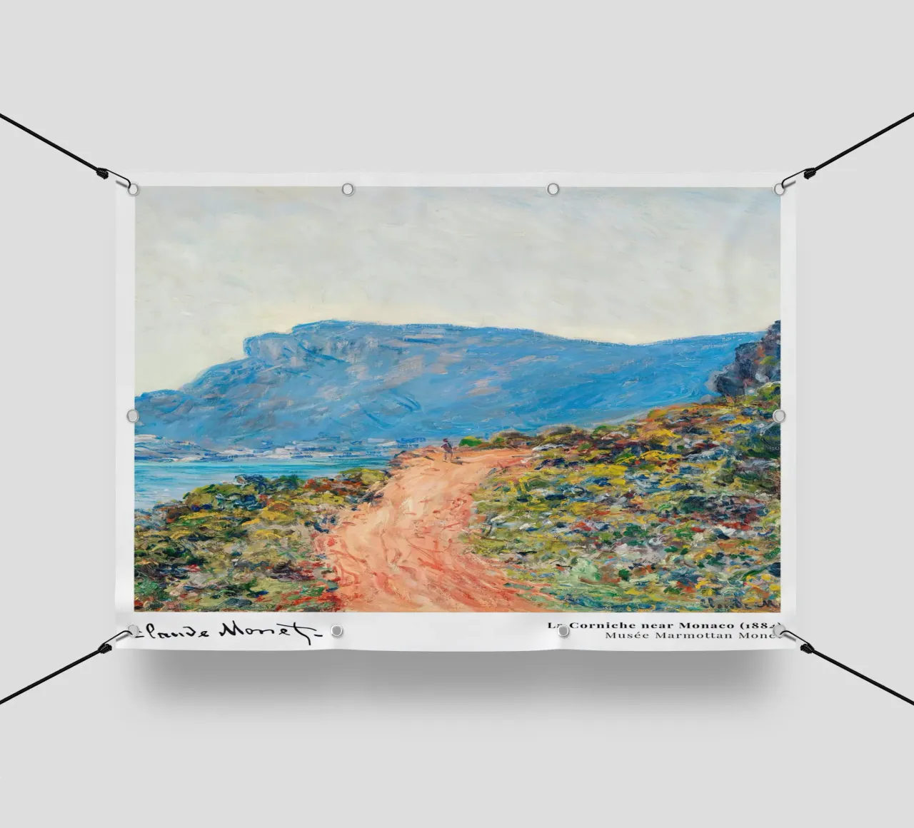 Monet La Corniche near Monaco 1884 telo in pvc da Jam Poster