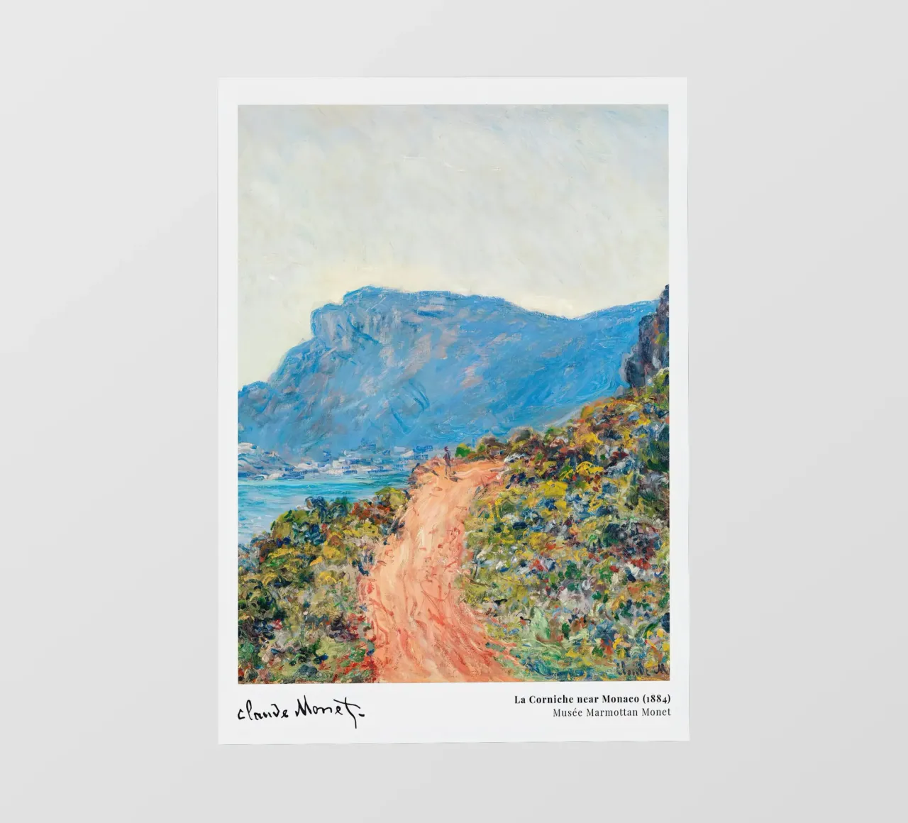 Monet La Corniche near Monaco 1884 telo in pvc da Jam Poster