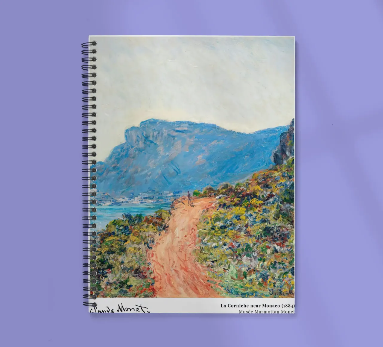 Monet La Corniche near Monaco 1884 diario ad anelli da Jam Poster
