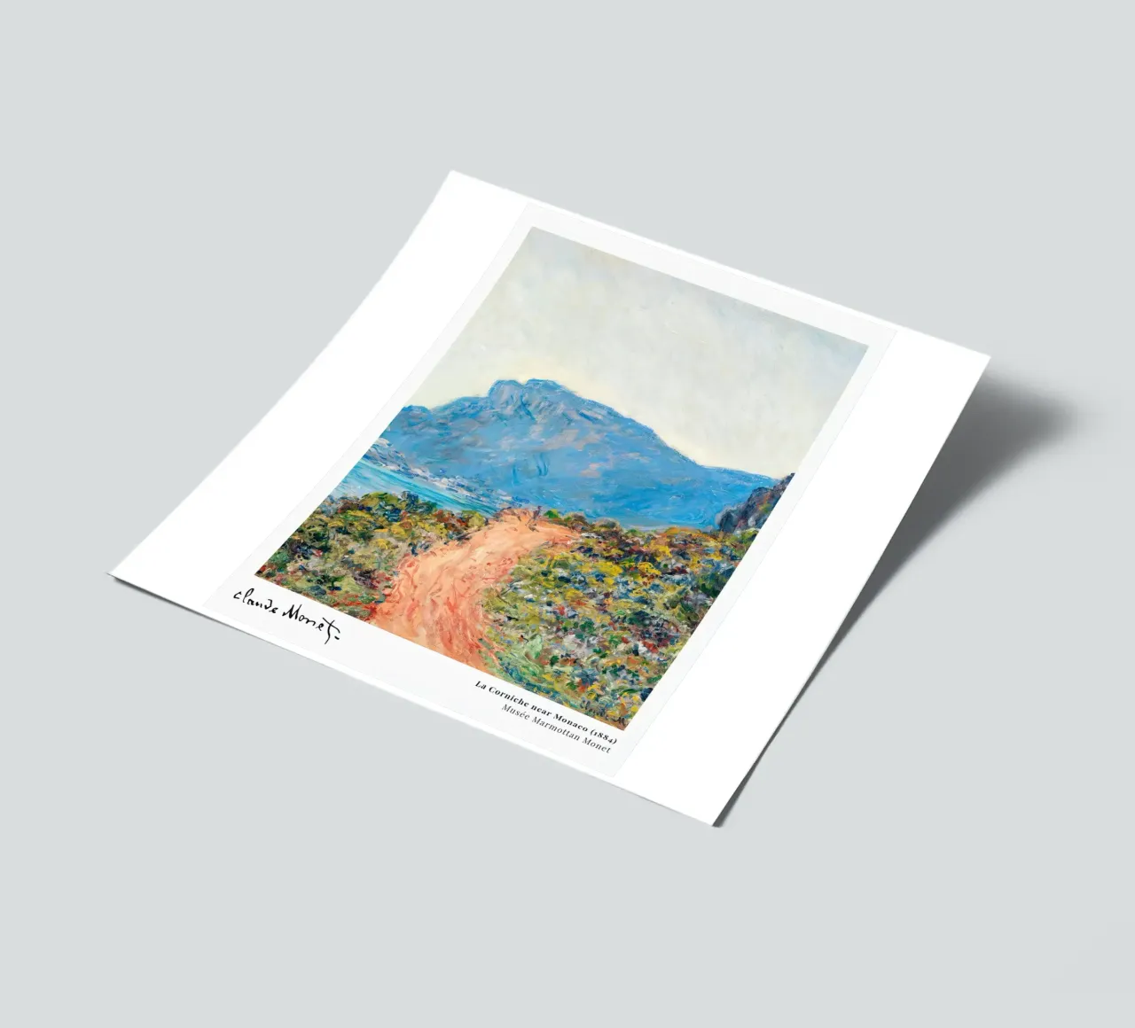 Monet La Corniche near Monaco 1884 foglio adesivo da Jam Poster
