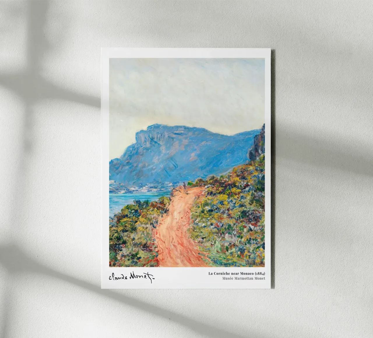 Monet La Corniche near Monaco 1884 pannello forex da Jam Poster