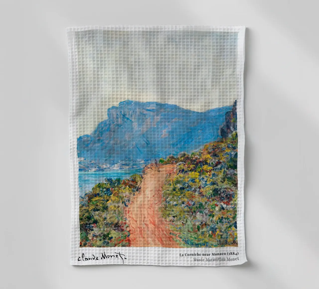 Monet La Corniche near Monaco 1884 canovaccio da cucina da Jam Poster