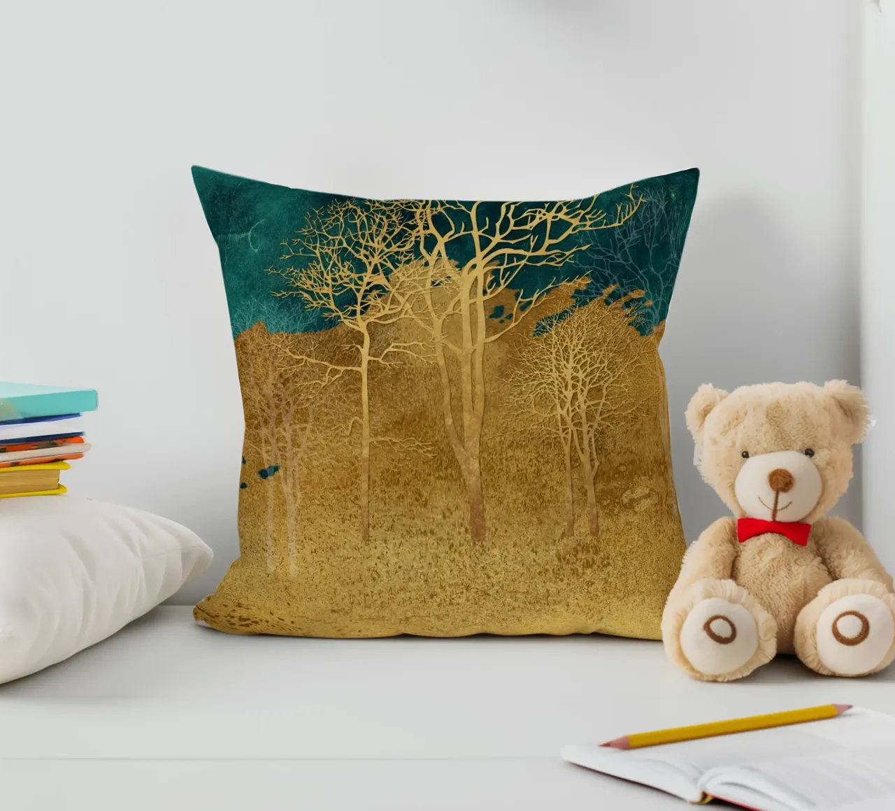 abstract art dry trees cuscino da vintageshop