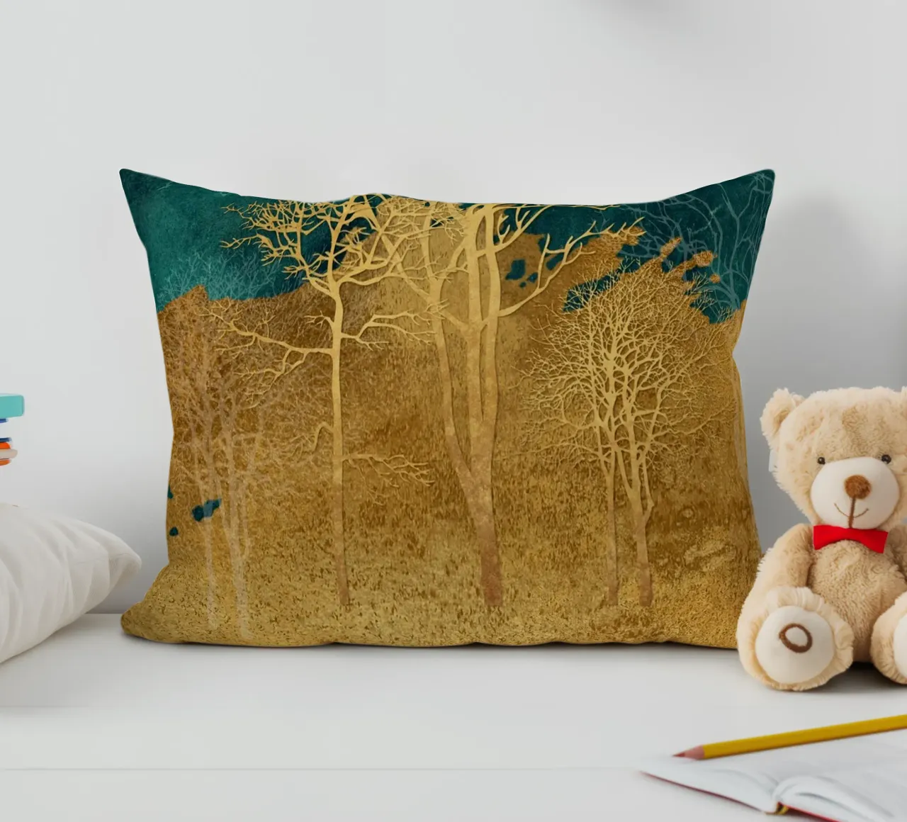 abstract art dry trees cuscino da vintageshop