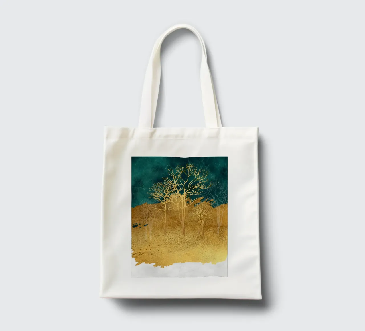 abstract art dry trees borsa in juta da vintageshop