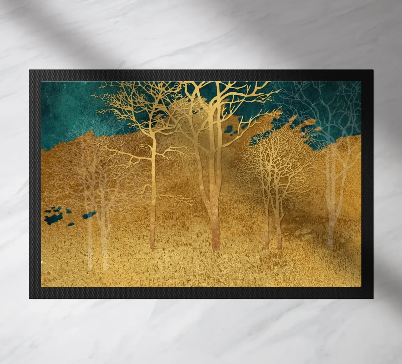 abstract art dry trees Fußmatte von vintageshop