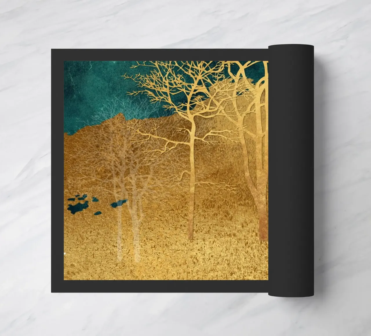 abstract art dry trees Fußmatte von vintageshop