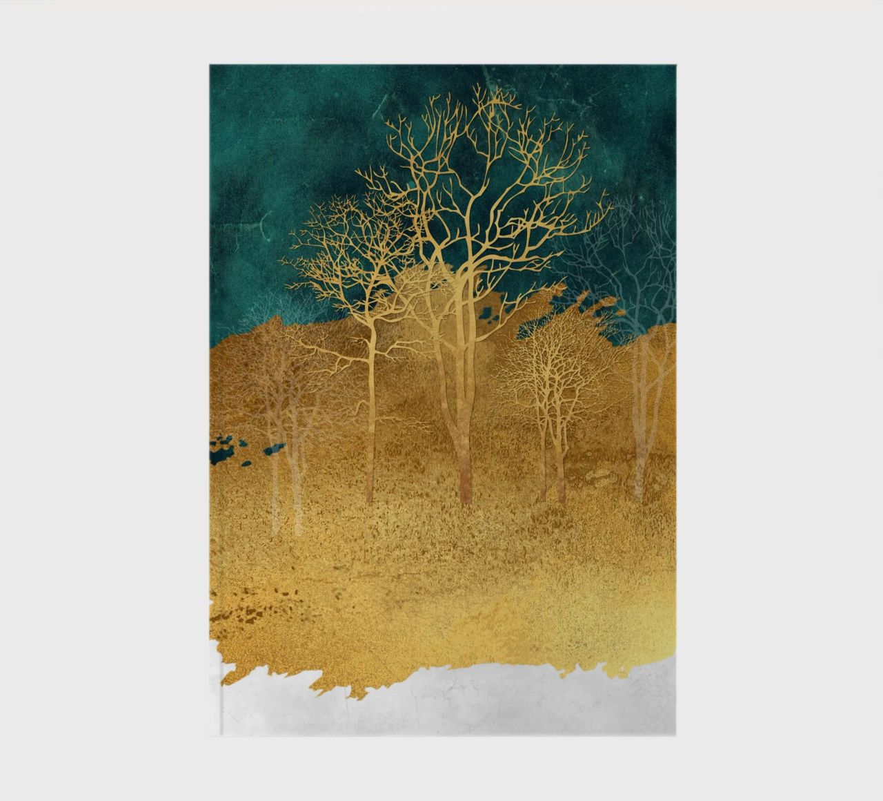 abstract art dry trees notebook by vintageshop