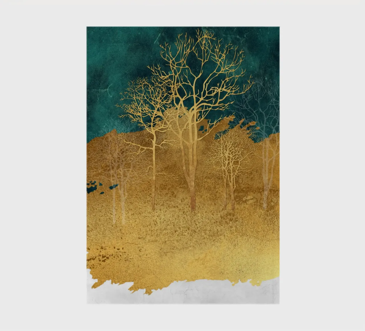 abstract art dry trees notebook by vintageshop