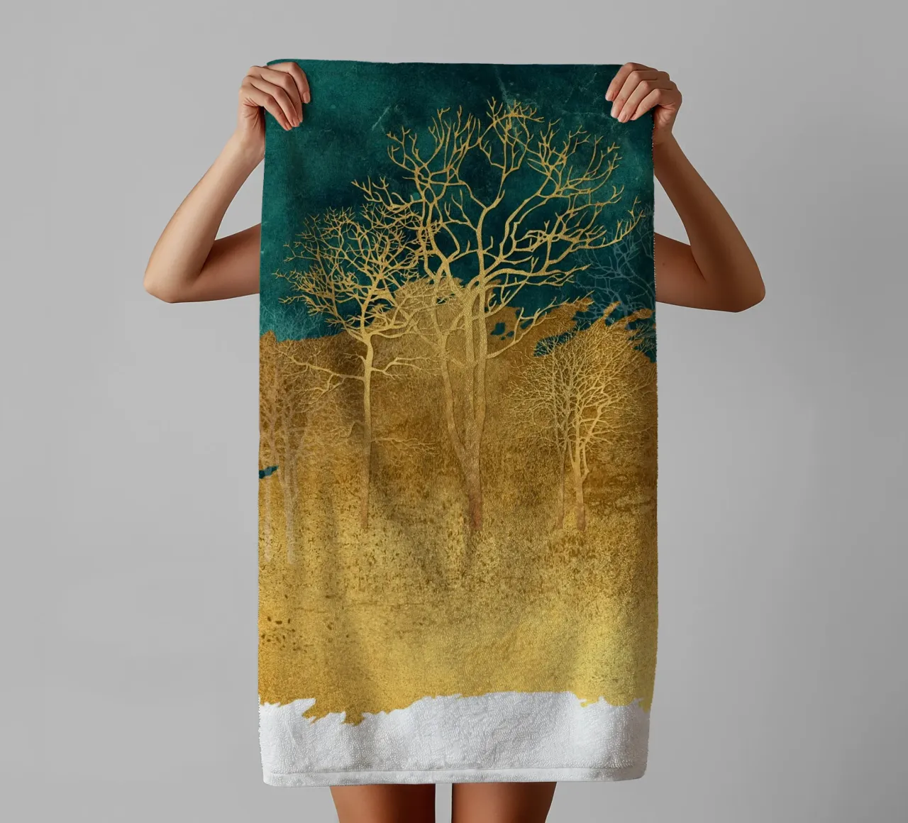 abstract art dry trees asciugamano da bagno da vintageshop