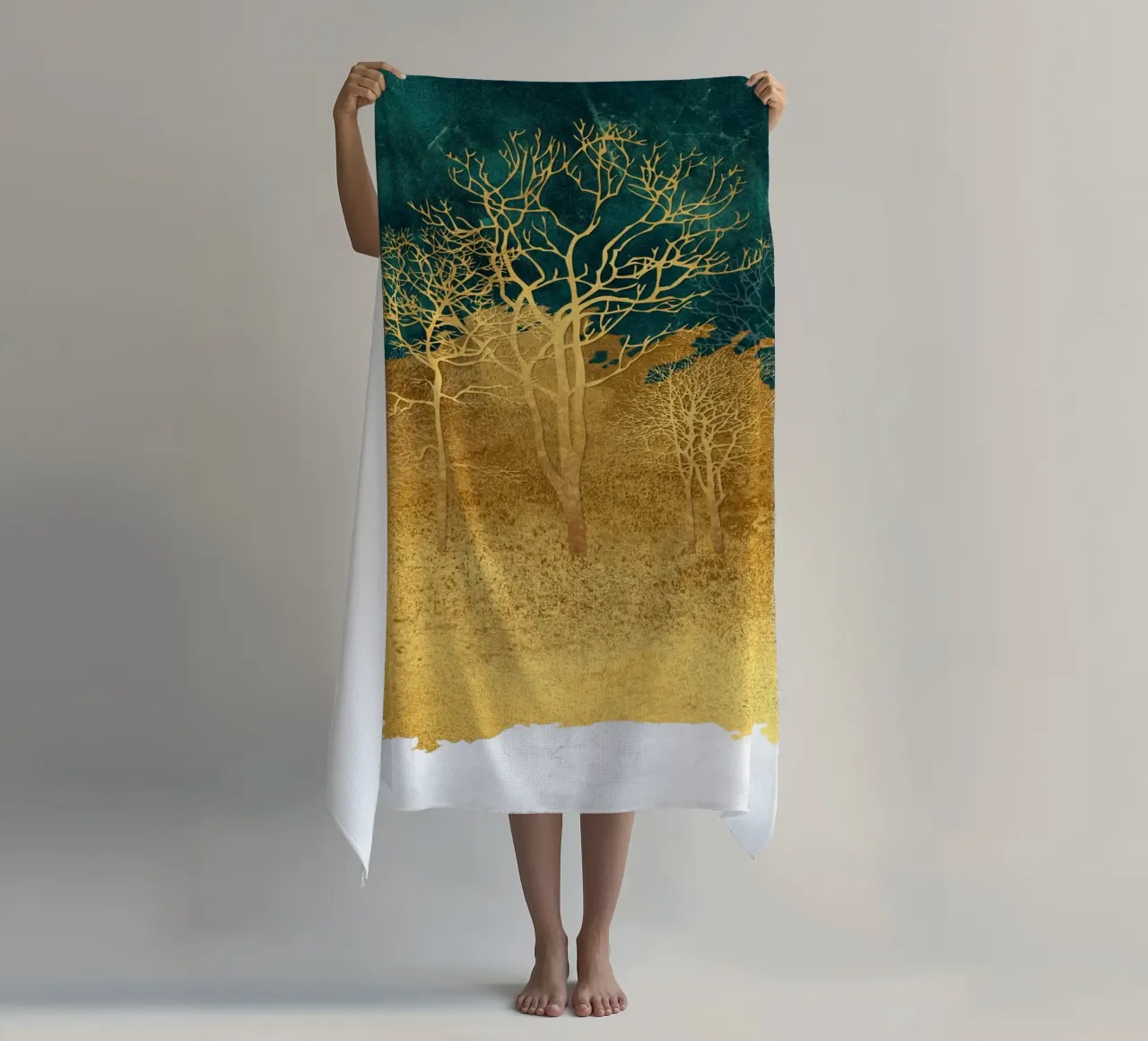 abstract art dry trees telo mare da vintageshop