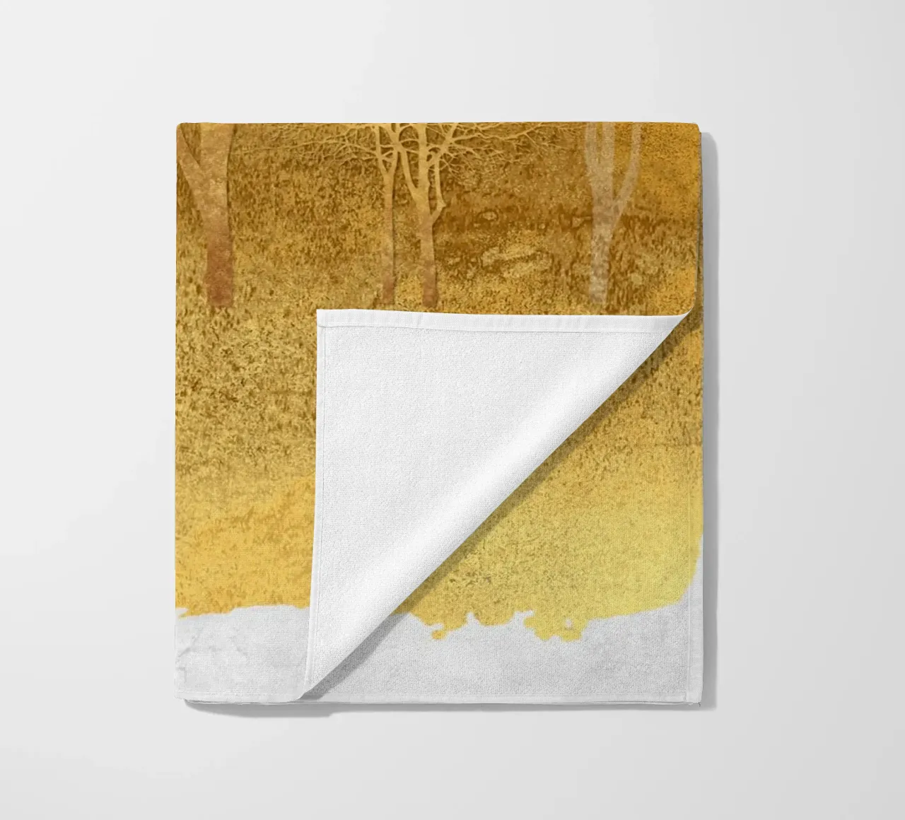 abstract art dry trees strandhanddoek van vintageshop