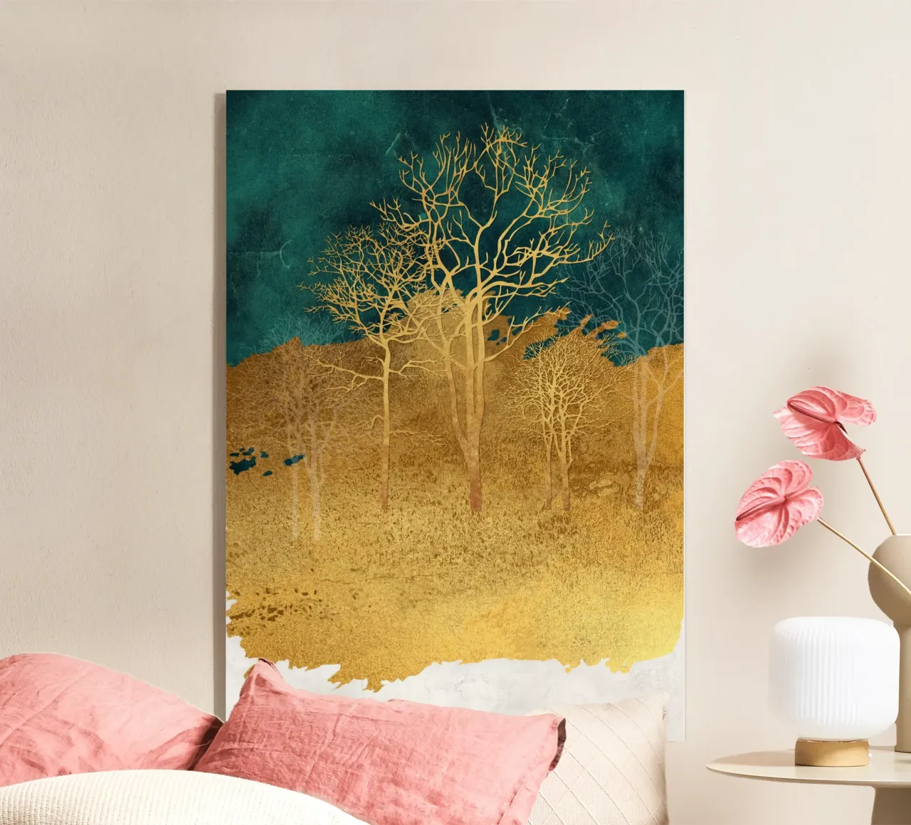 abstract art dry trees acryl van vintageshop