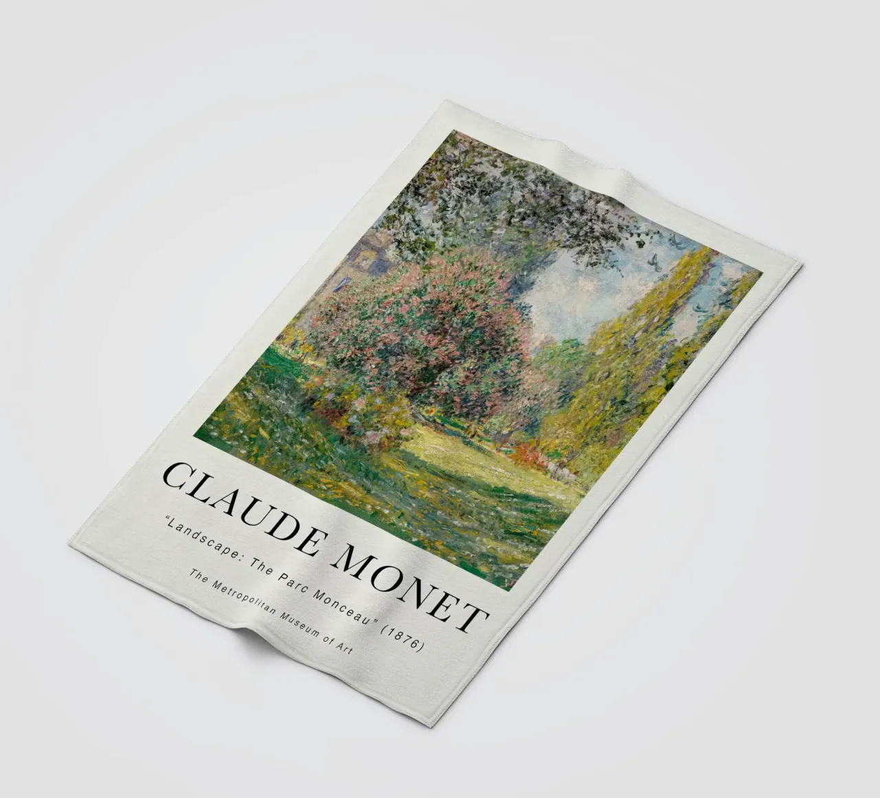Monet Landscape The Parc Monceau 1876 fleece blanket by Jam Poster