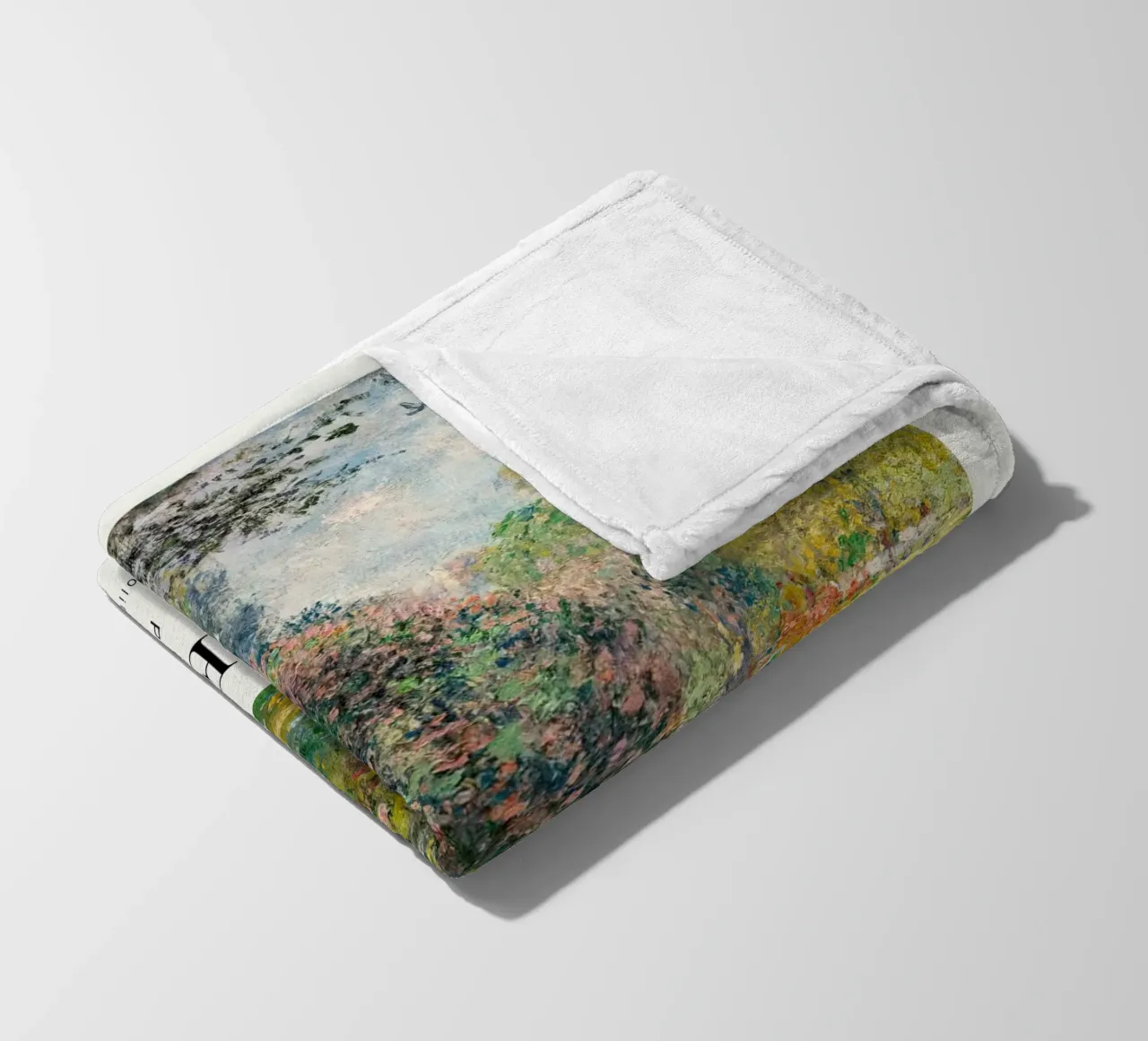 Monet Landscape The Parc Monceau 1876 fleece blanket by Jam Poster