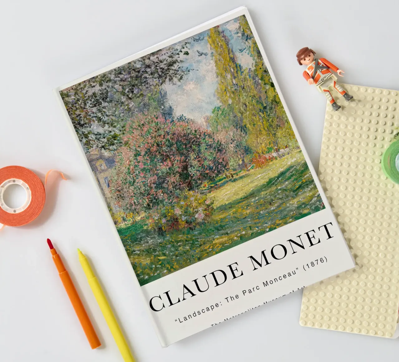 Monet Landscape The Parc Monceau 1876 notebook by Jam Poster