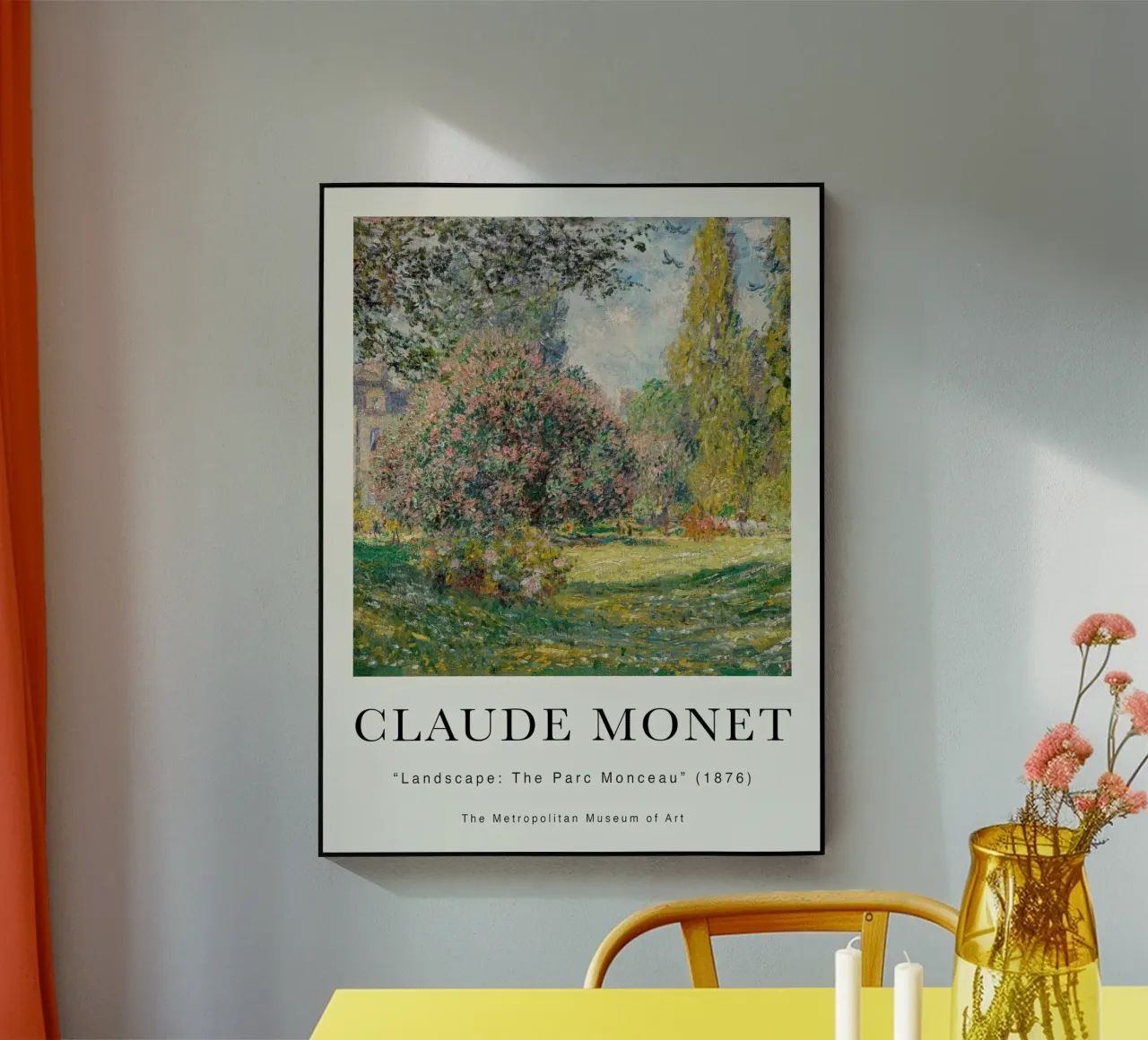 Monet Landscape The Parc Monceau 1876 acrylic glass by Jam Poster