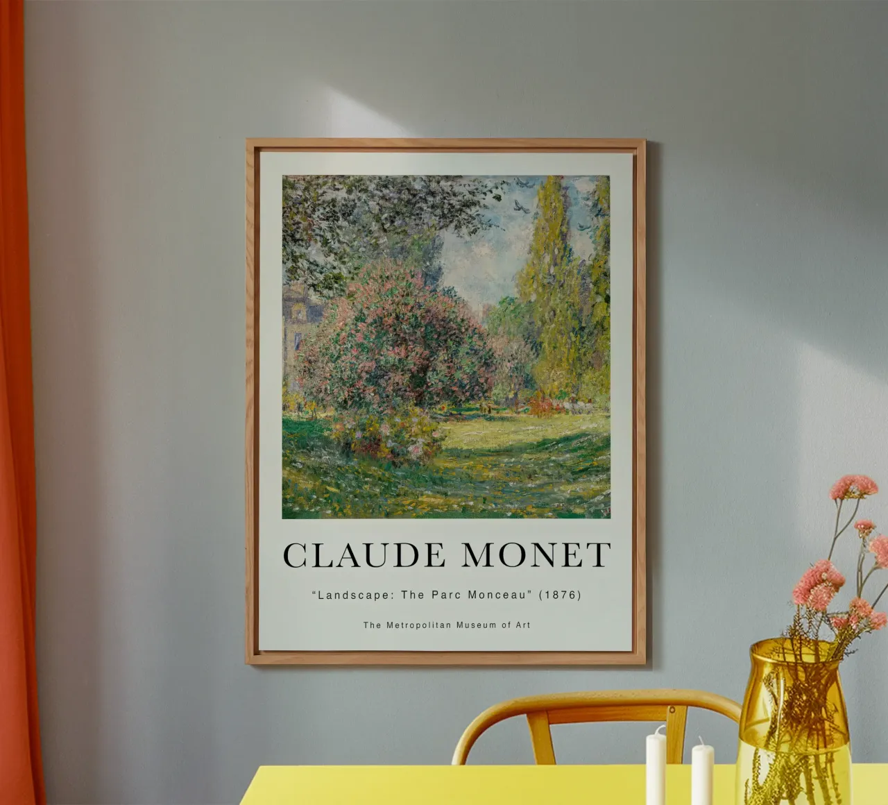 Monet Landscape The Parc Monceau 1876 alu-dibond by Jam Poster