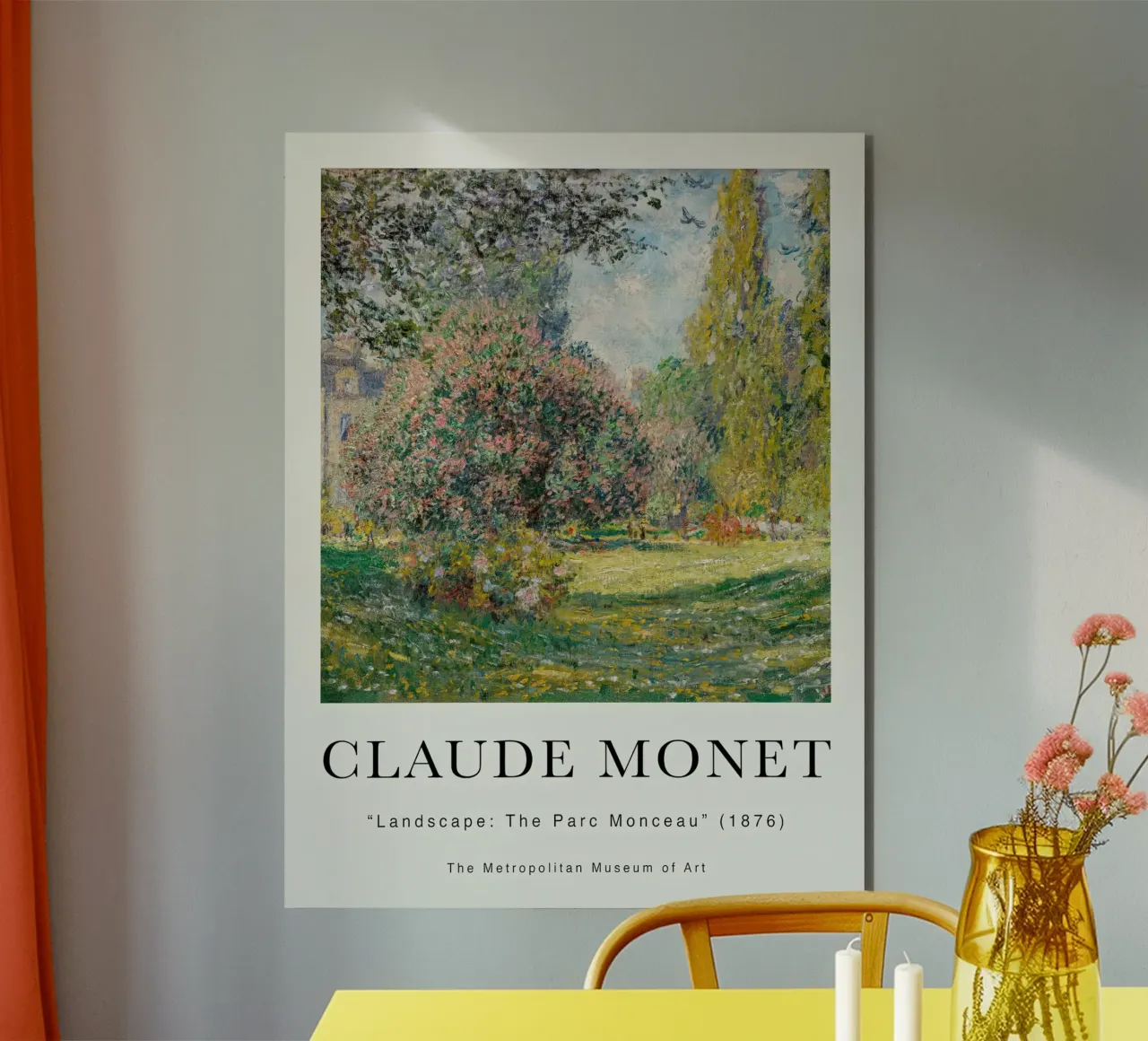 Monet Landscape The Parc Monceau 1876 alu-dibond by Jam Poster