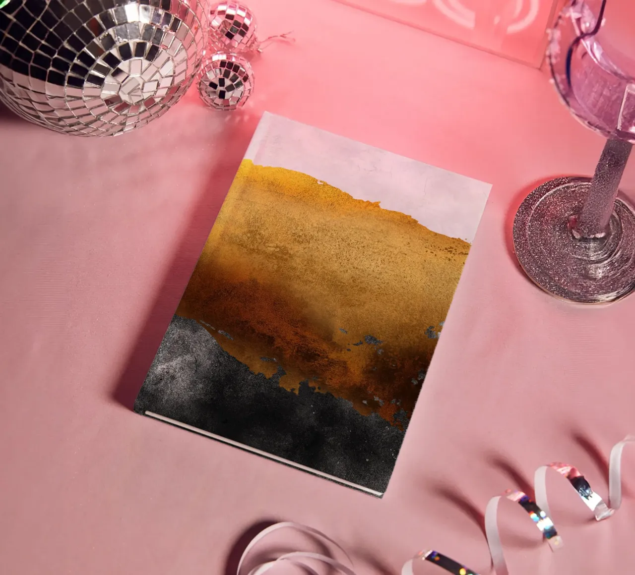 abstract art 2 colors earthquake notebook by vintageshop