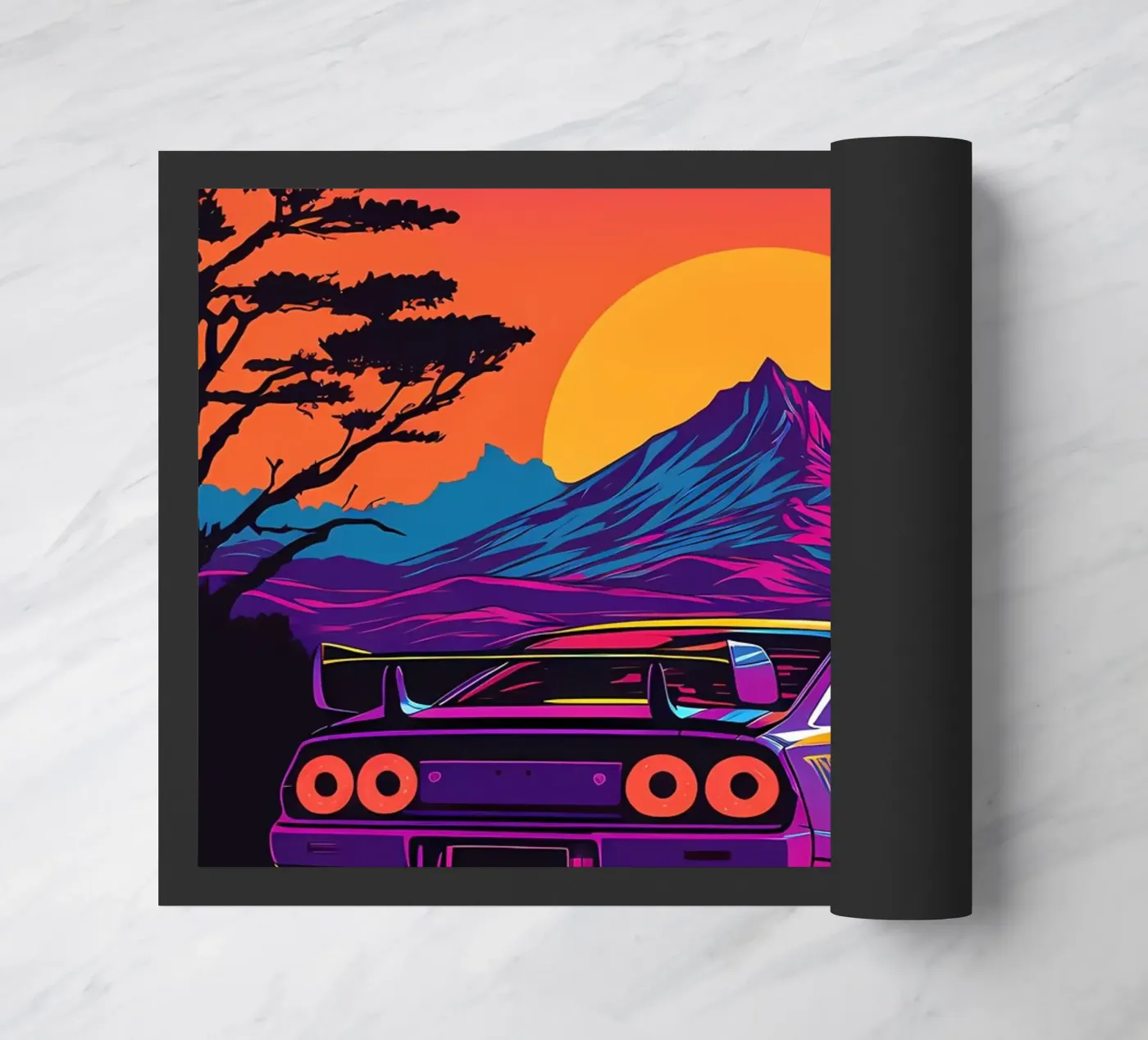 car sunset mountain zerbino da MountainShop