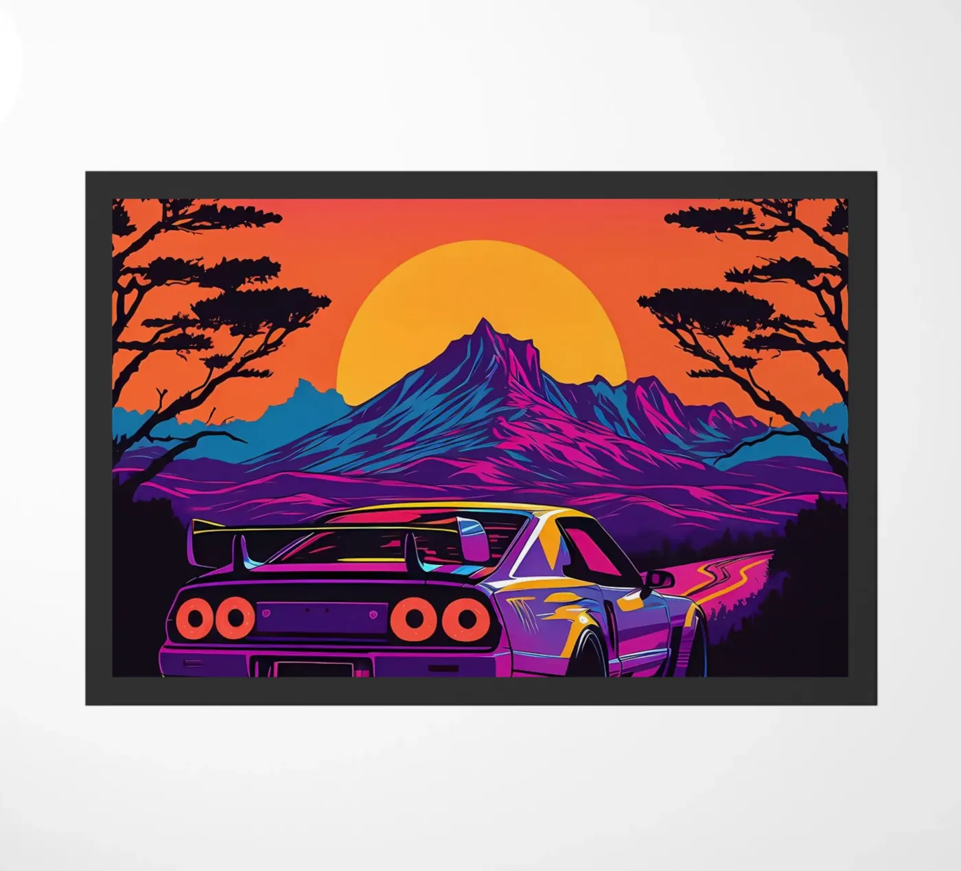 car sunset mountain zerbino da MountainShop