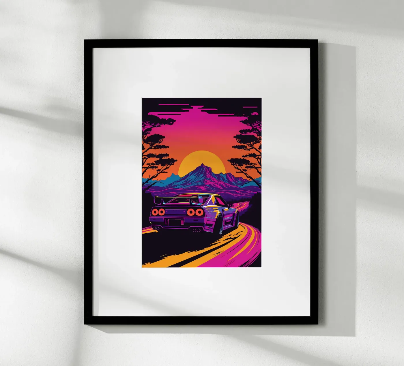 car sunset mountain poster da MountainShop