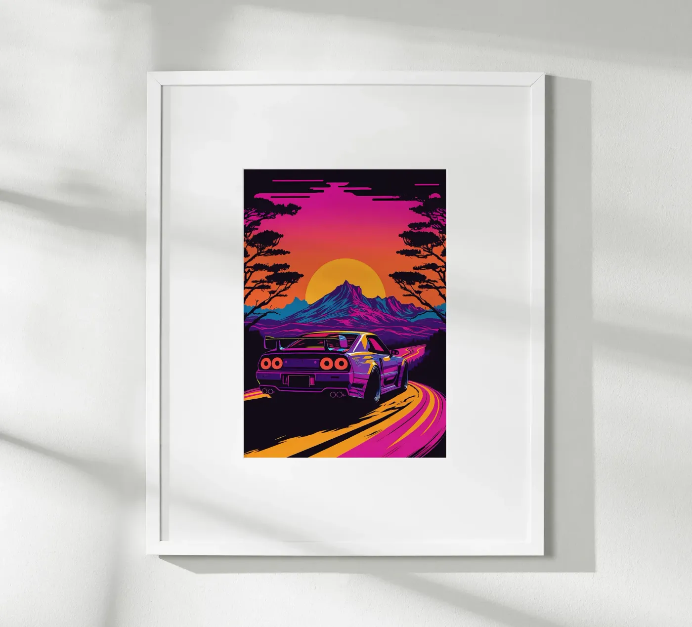 car sunset mountain poster da MountainShop