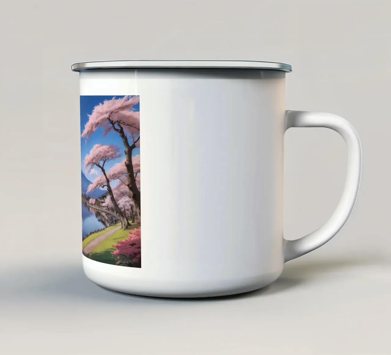I fiori di ciliegio del Monte Fuji tazza in smalto da MountainShop
