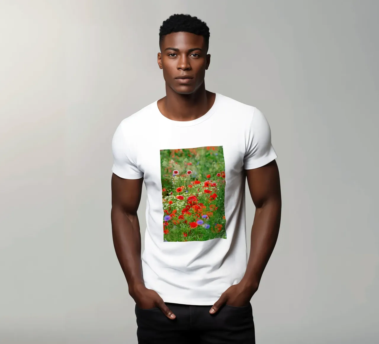 Mixed Poppies t-shirt da Curious Collections by Marielle Leenders